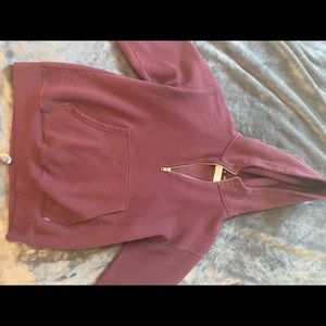 Purple/Burgundy Aritzia Quarter Zip Hoodie